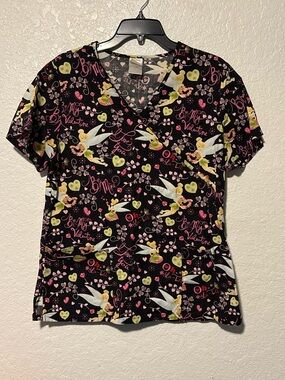 Disney Tinkerbell Valentine Scrub Top